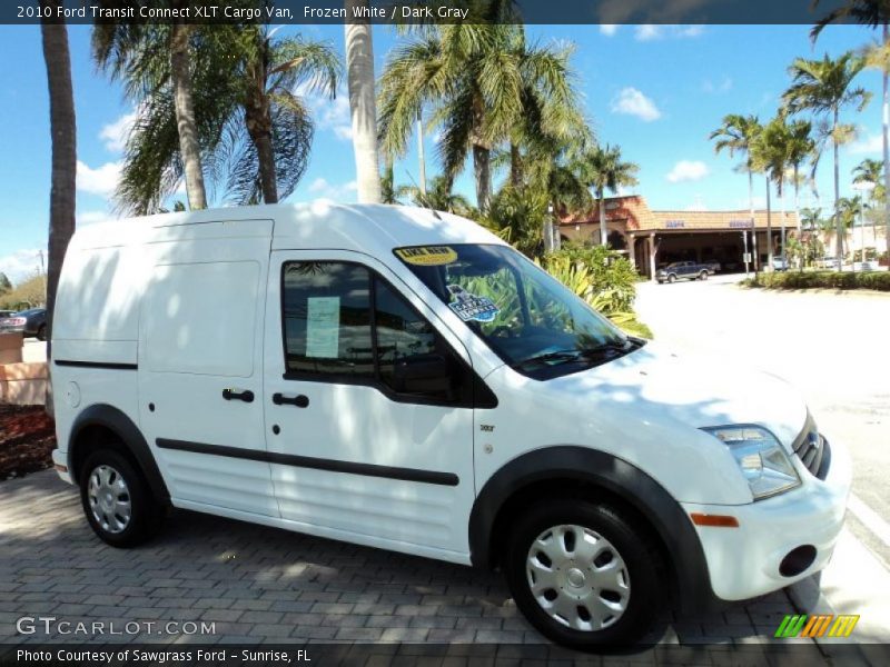 Frozen White / Dark Gray 2010 Ford Transit Connect XLT Cargo Van