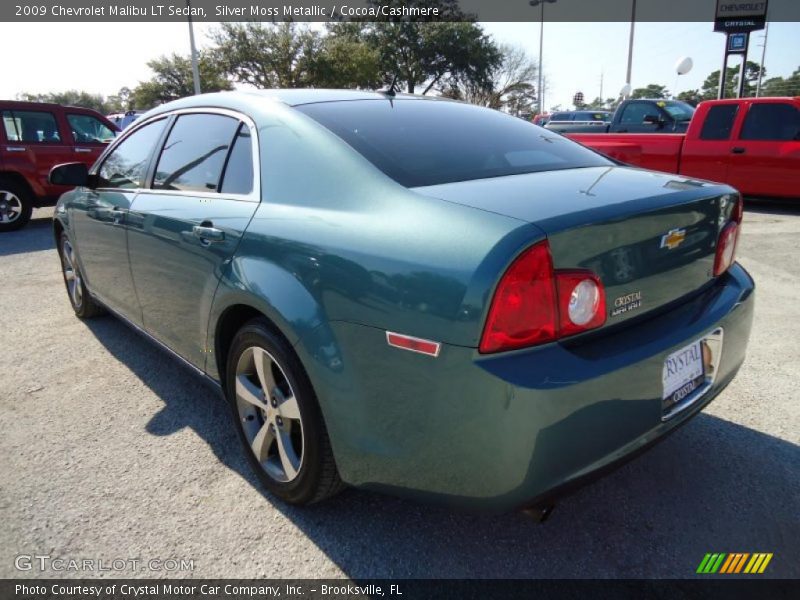 Silver Moss Metallic / Cocoa/Cashmere 2009 Chevrolet Malibu LT Sedan