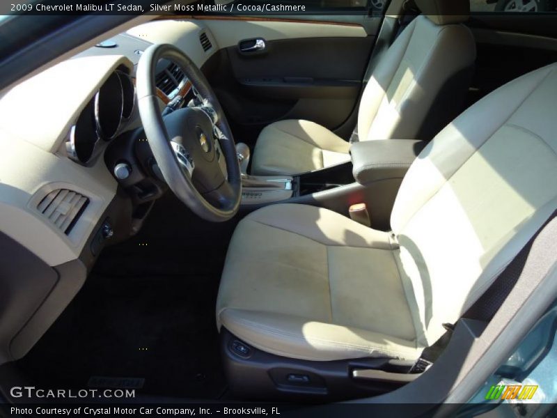 Silver Moss Metallic / Cocoa/Cashmere 2009 Chevrolet Malibu LT Sedan