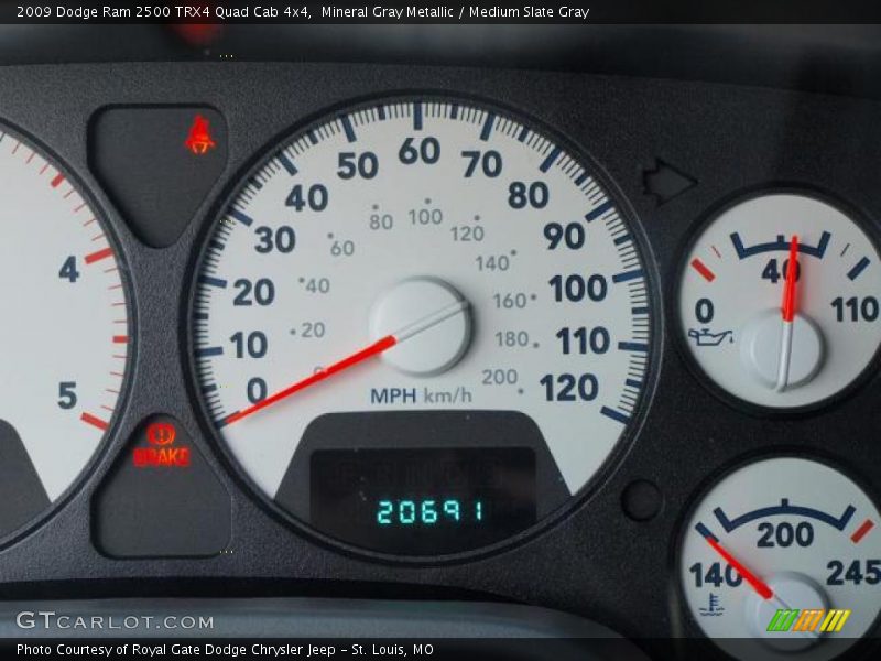 Mineral Gray Metallic / Medium Slate Gray 2009 Dodge Ram 2500 TRX4 Quad Cab 4x4