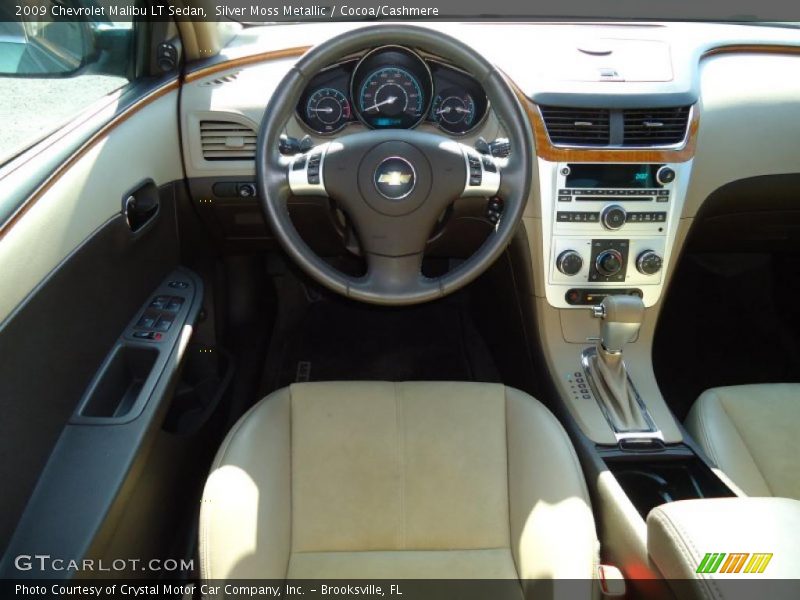 Silver Moss Metallic / Cocoa/Cashmere 2009 Chevrolet Malibu LT Sedan