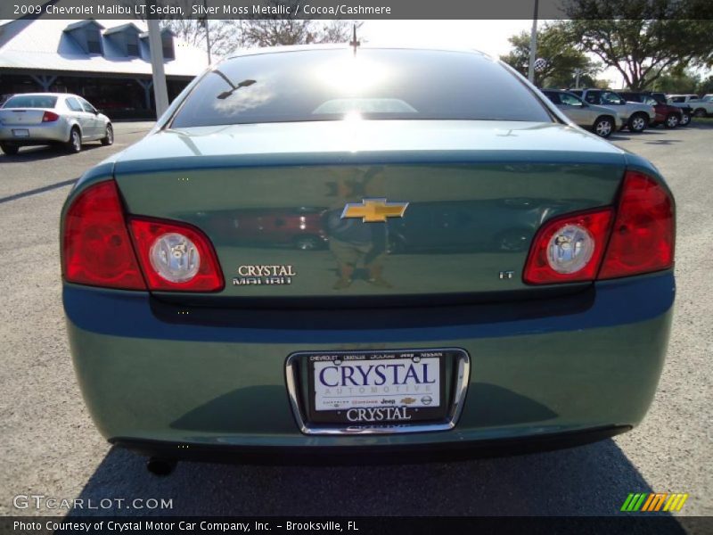 Silver Moss Metallic / Cocoa/Cashmere 2009 Chevrolet Malibu LT Sedan