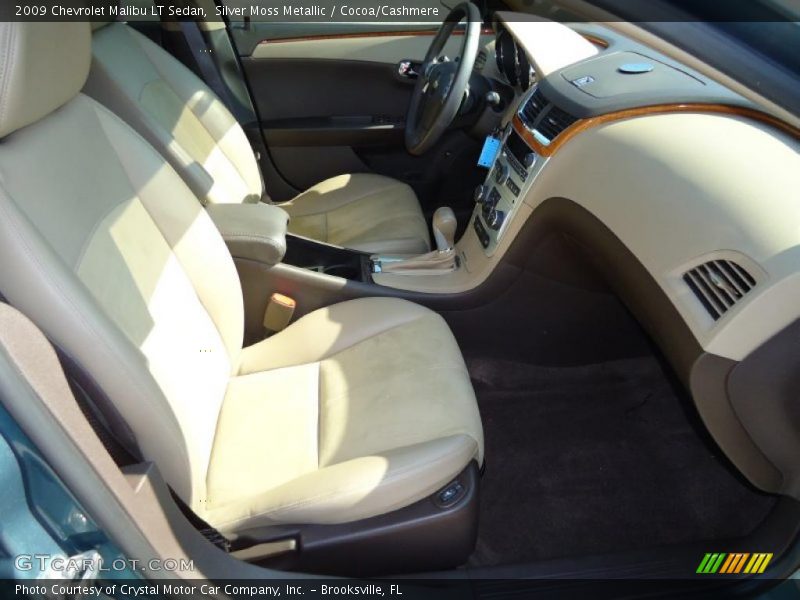 Silver Moss Metallic / Cocoa/Cashmere 2009 Chevrolet Malibu LT Sedan