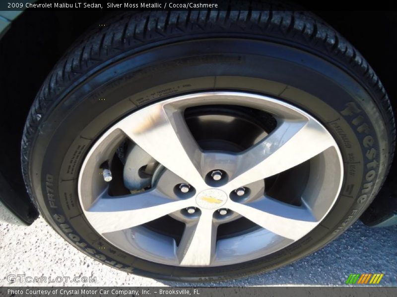 Silver Moss Metallic / Cocoa/Cashmere 2009 Chevrolet Malibu LT Sedan