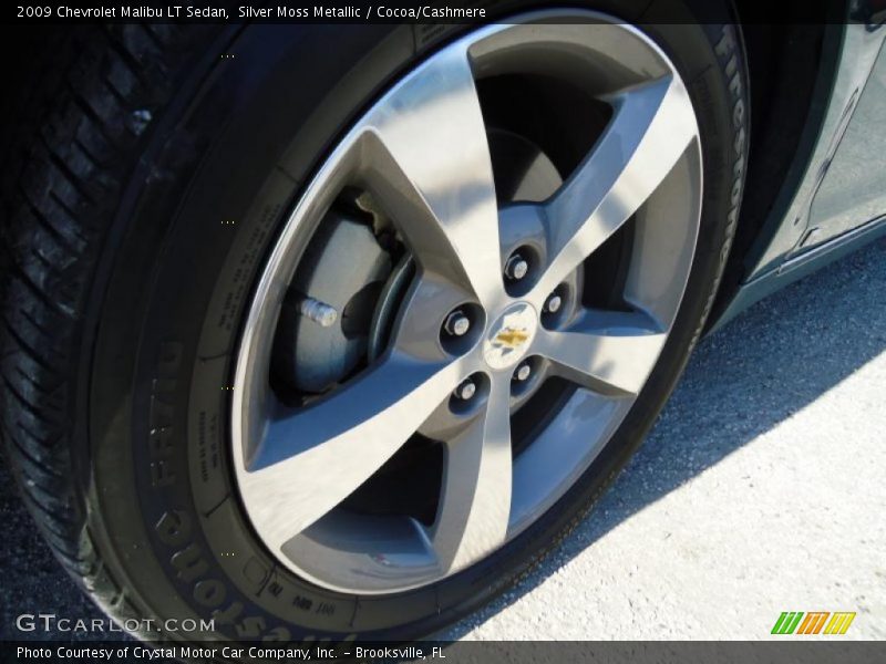 Silver Moss Metallic / Cocoa/Cashmere 2009 Chevrolet Malibu LT Sedan