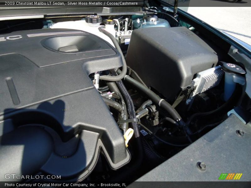 Silver Moss Metallic / Cocoa/Cashmere 2009 Chevrolet Malibu LT Sedan