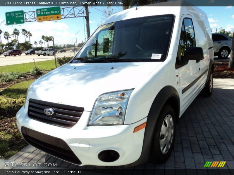 Frozen White / Dark Gray 2010 Ford Transit Connect XLT Cargo Van