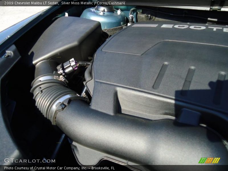 Silver Moss Metallic / Cocoa/Cashmere 2009 Chevrolet Malibu LT Sedan