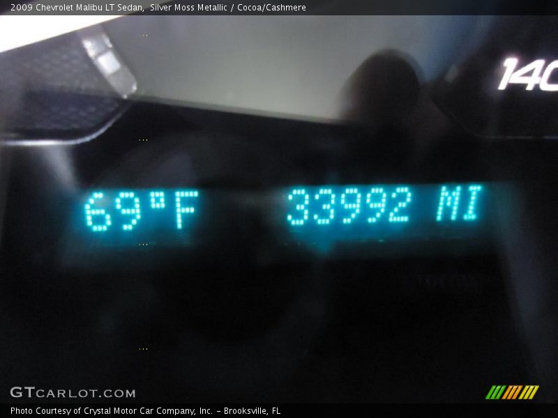 Silver Moss Metallic / Cocoa/Cashmere 2009 Chevrolet Malibu LT Sedan