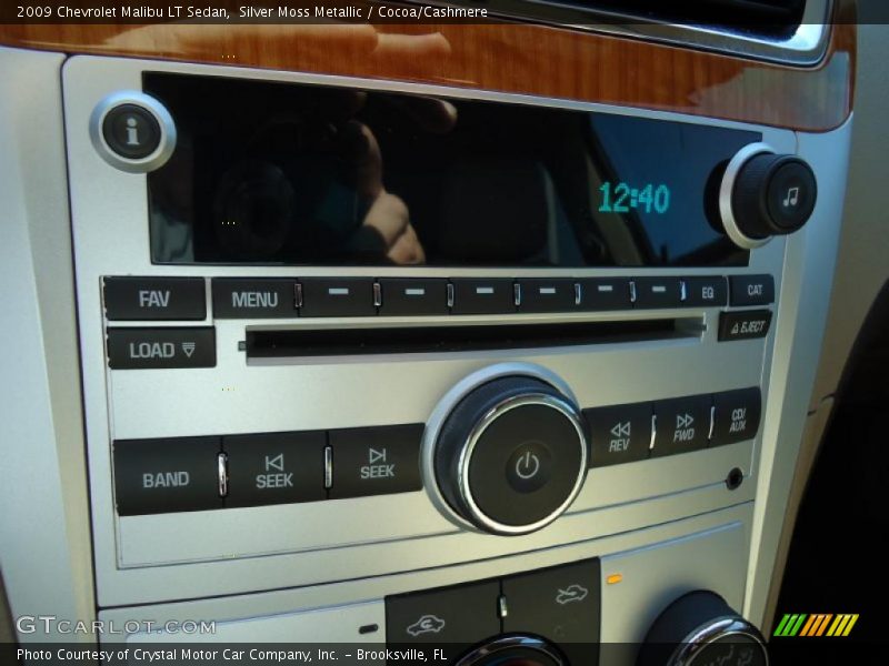 Silver Moss Metallic / Cocoa/Cashmere 2009 Chevrolet Malibu LT Sedan