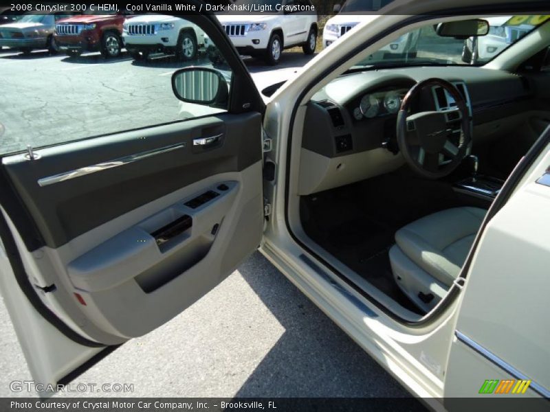 Cool Vanilla White / Dark Khaki/Light Graystone 2008 Chrysler 300 C HEMI