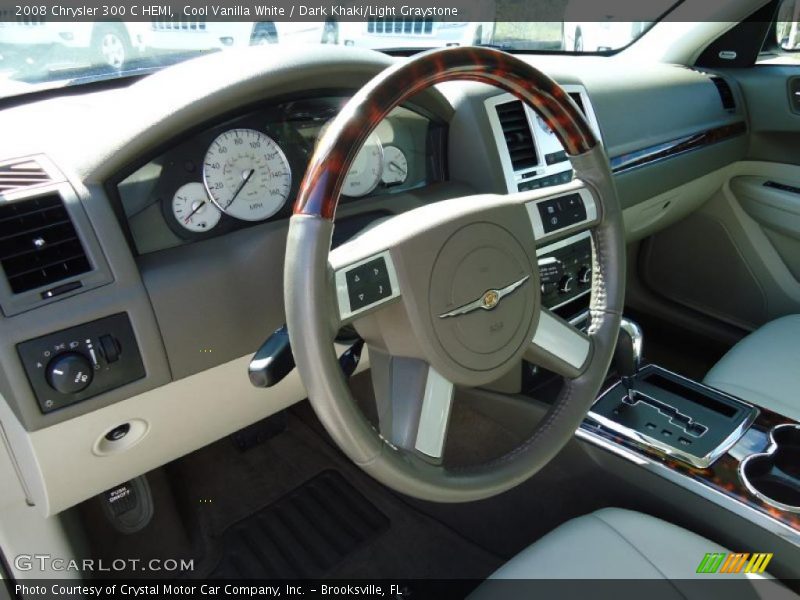 Cool Vanilla White / Dark Khaki/Light Graystone 2008 Chrysler 300 C HEMI