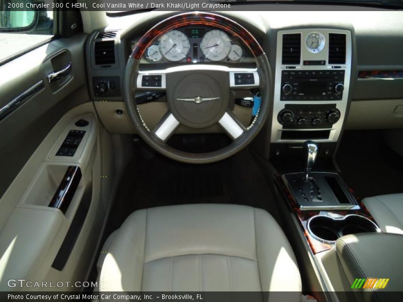 Cool Vanilla White / Dark Khaki/Light Graystone 2008 Chrysler 300 C HEMI