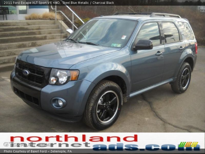 Steel Blue Metallic / Charcoal Black 2011 Ford Escape XLT Sport V6 4WD