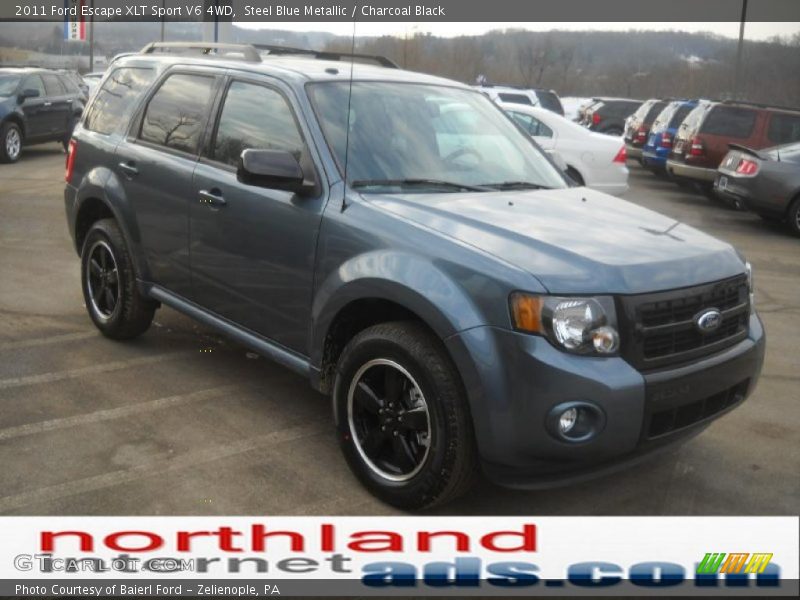 Steel Blue Metallic / Charcoal Black 2011 Ford Escape XLT Sport V6 4WD
