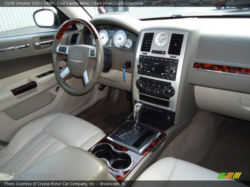 Cool Vanilla White / Dark Khaki/Light Graystone 2008 Chrysler 300 C HEMI