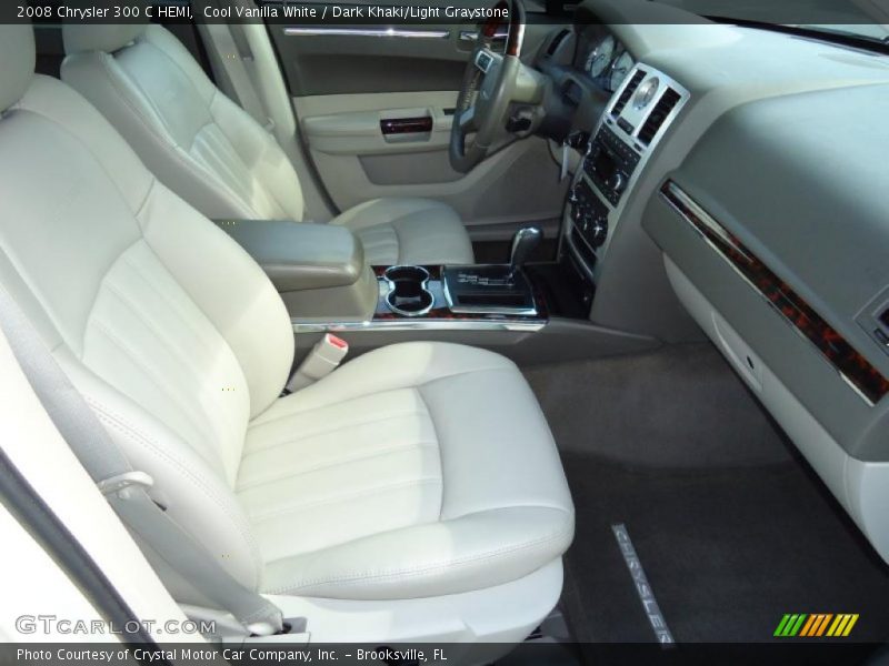 Cool Vanilla White / Dark Khaki/Light Graystone 2008 Chrysler 300 C HEMI