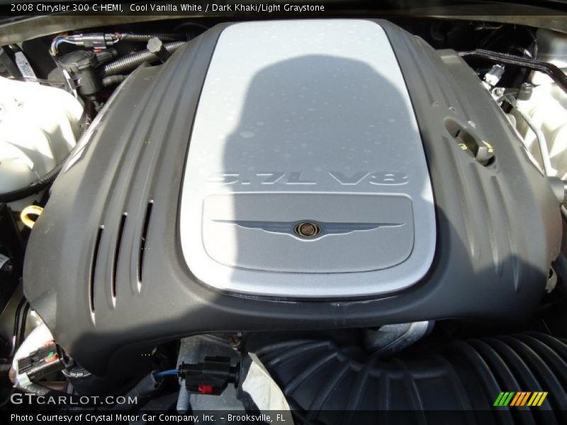 Cool Vanilla White / Dark Khaki/Light Graystone 2008 Chrysler 300 C HEMI