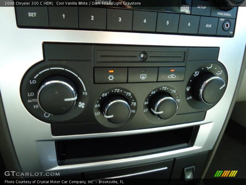 Cool Vanilla White / Dark Khaki/Light Graystone 2008 Chrysler 300 C HEMI