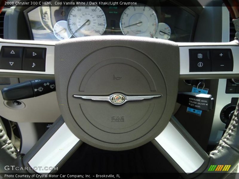 Cool Vanilla White / Dark Khaki/Light Graystone 2008 Chrysler 300 C HEMI