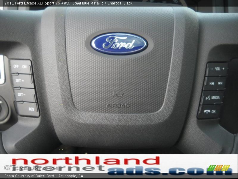 Steel Blue Metallic / Charcoal Black 2011 Ford Escape XLT Sport V6 4WD