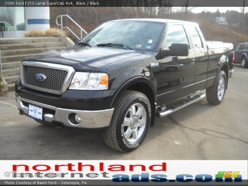 Black / Black 2006 Ford F150 Lariat SuperCab 4x4