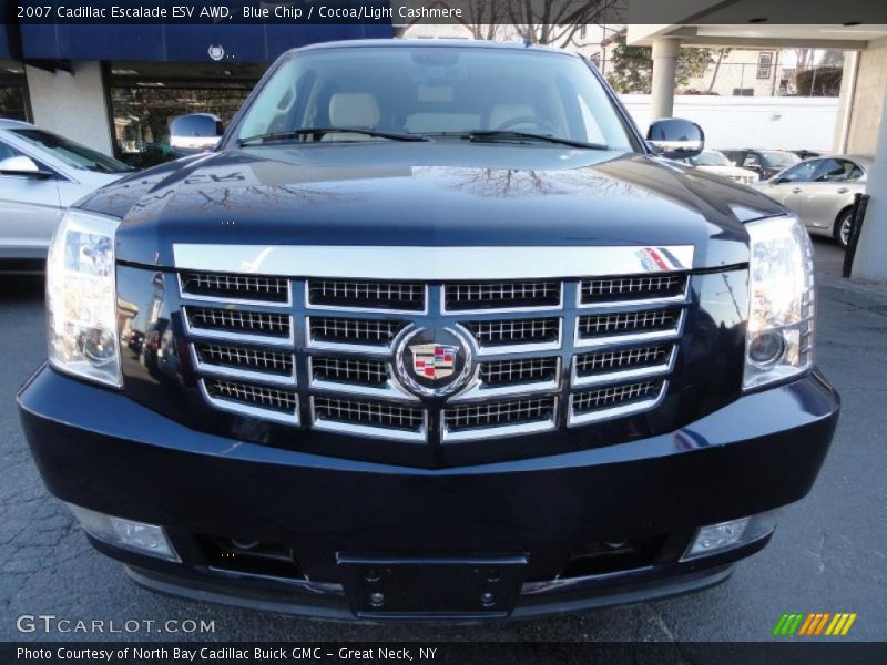 Blue Chip / Cocoa/Light Cashmere 2007 Cadillac Escalade ESV AWD