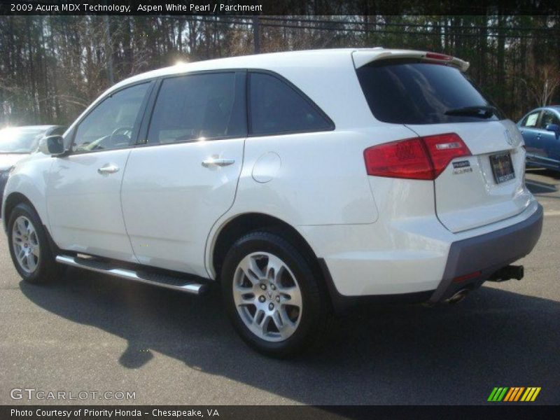 Aspen White Pearl / Parchment 2009 Acura MDX Technology