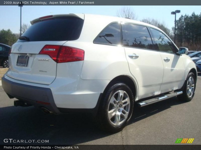 Aspen White Pearl / Parchment 2009 Acura MDX Technology