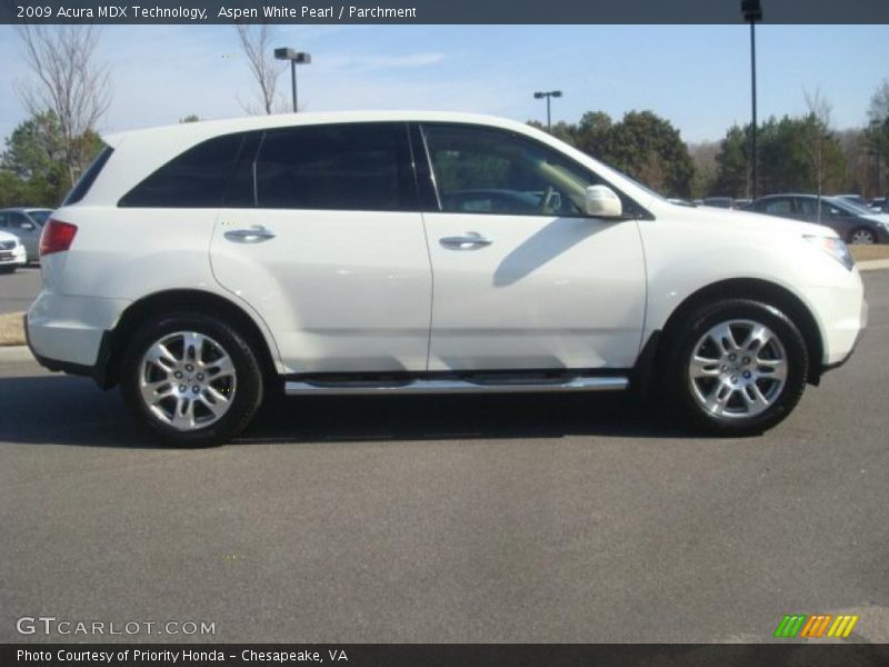 Aspen White Pearl / Parchment 2009 Acura MDX Technology