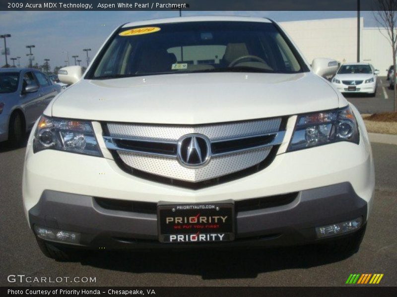 Aspen White Pearl / Parchment 2009 Acura MDX Technology