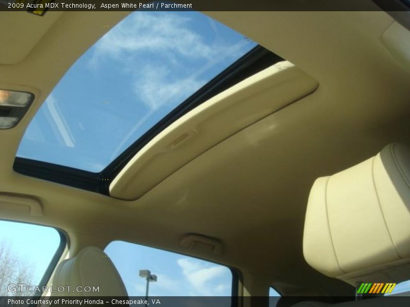 Aspen White Pearl / Parchment 2009 Acura MDX Technology