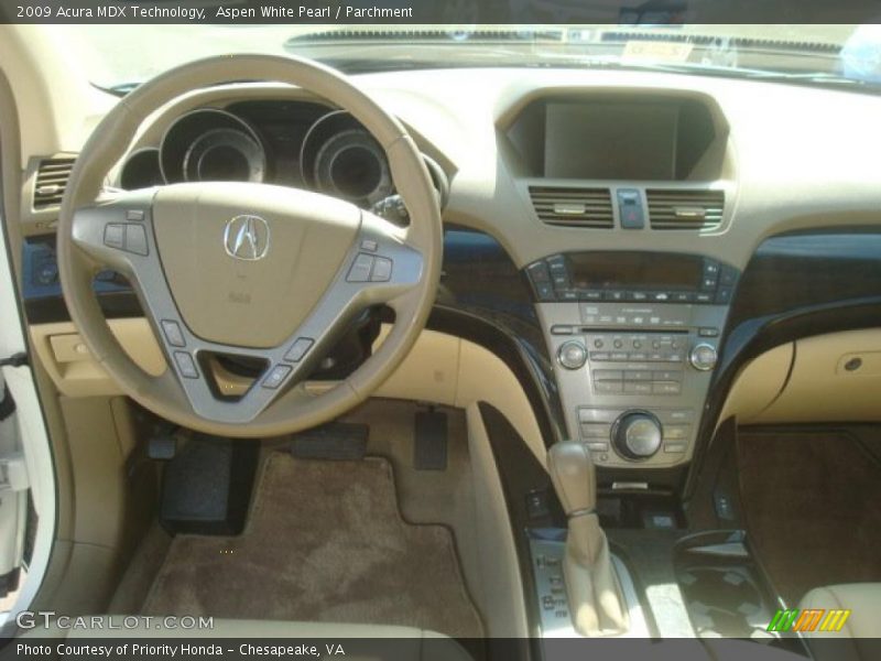 Aspen White Pearl / Parchment 2009 Acura MDX Technology