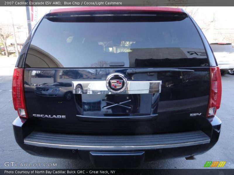 Blue Chip / Cocoa/Light Cashmere 2007 Cadillac Escalade ESV AWD