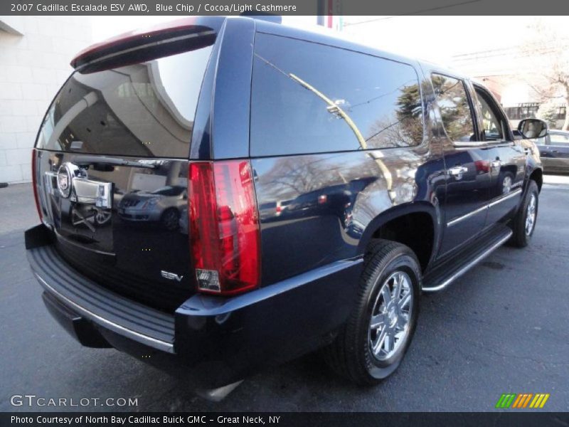 Blue Chip / Cocoa/Light Cashmere 2007 Cadillac Escalade ESV AWD