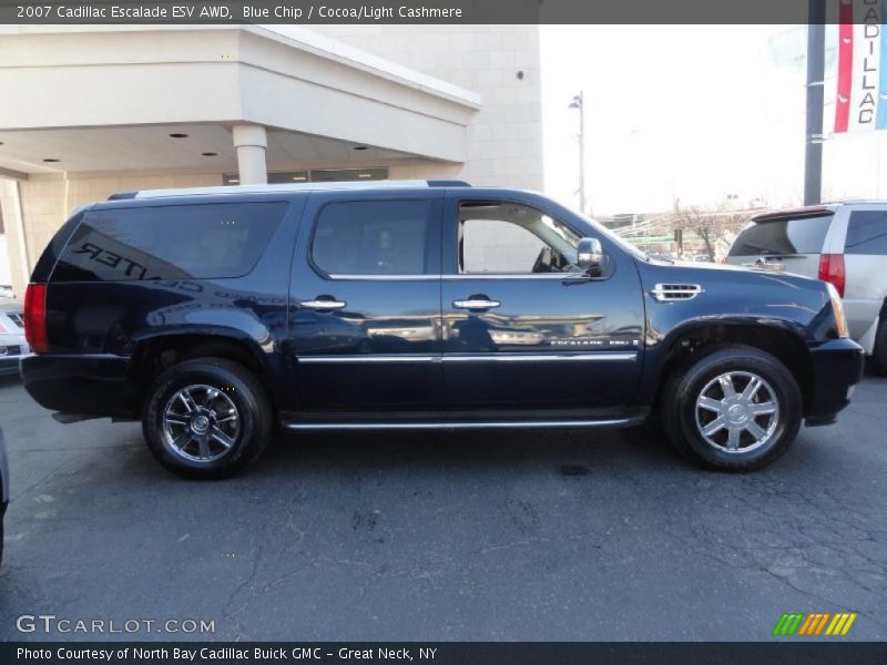 Blue Chip / Cocoa/Light Cashmere 2007 Cadillac Escalade ESV AWD