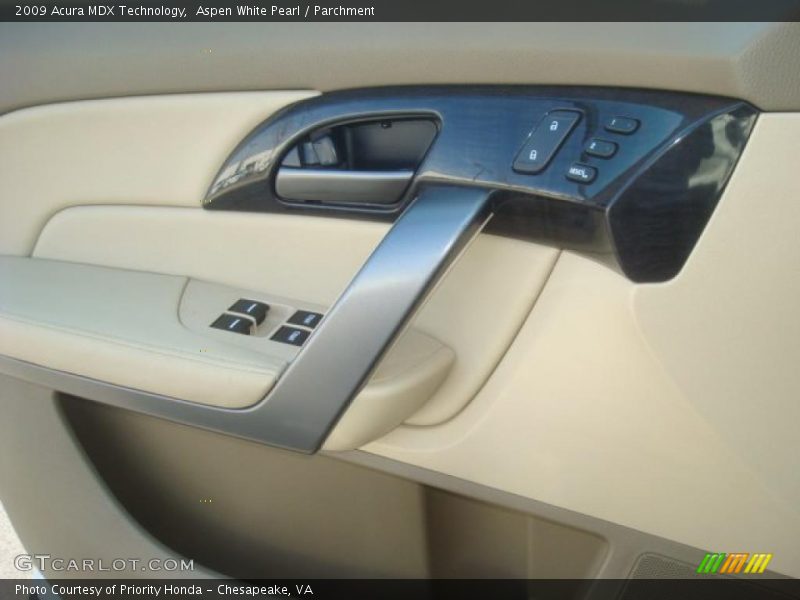 Aspen White Pearl / Parchment 2009 Acura MDX Technology