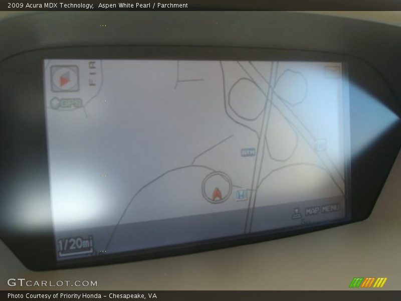 Aspen White Pearl / Parchment 2009 Acura MDX Technology
