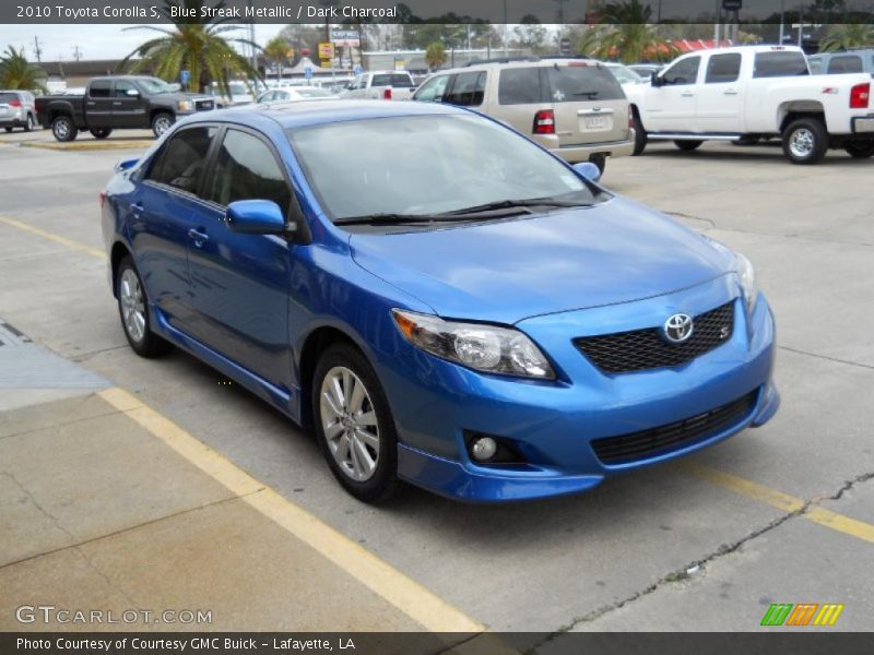 Blue Streak Metallic / Dark Charcoal 2010 Toyota Corolla S