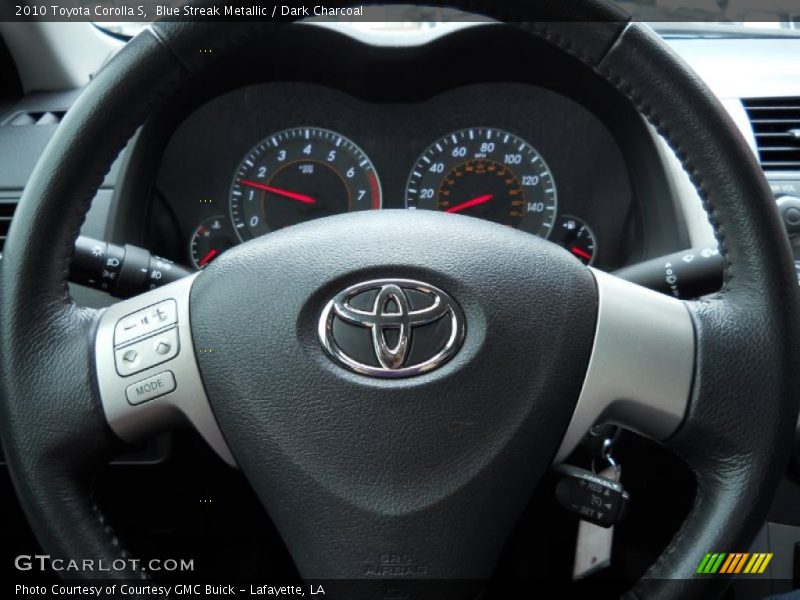 Blue Streak Metallic / Dark Charcoal 2010 Toyota Corolla S