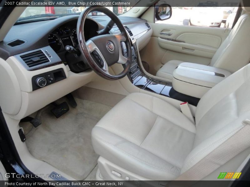 Blue Chip / Cocoa/Light Cashmere 2007 Cadillac Escalade ESV AWD