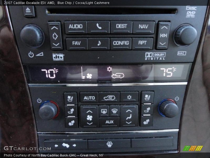 Blue Chip / Cocoa/Light Cashmere 2007 Cadillac Escalade ESV AWD