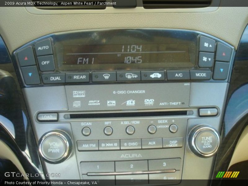 Aspen White Pearl / Parchment 2009 Acura MDX Technology