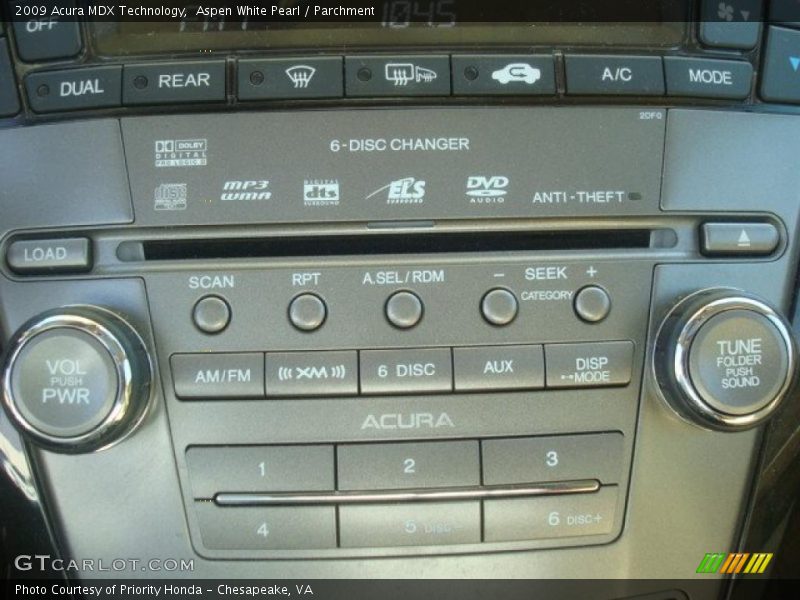 Aspen White Pearl / Parchment 2009 Acura MDX Technology