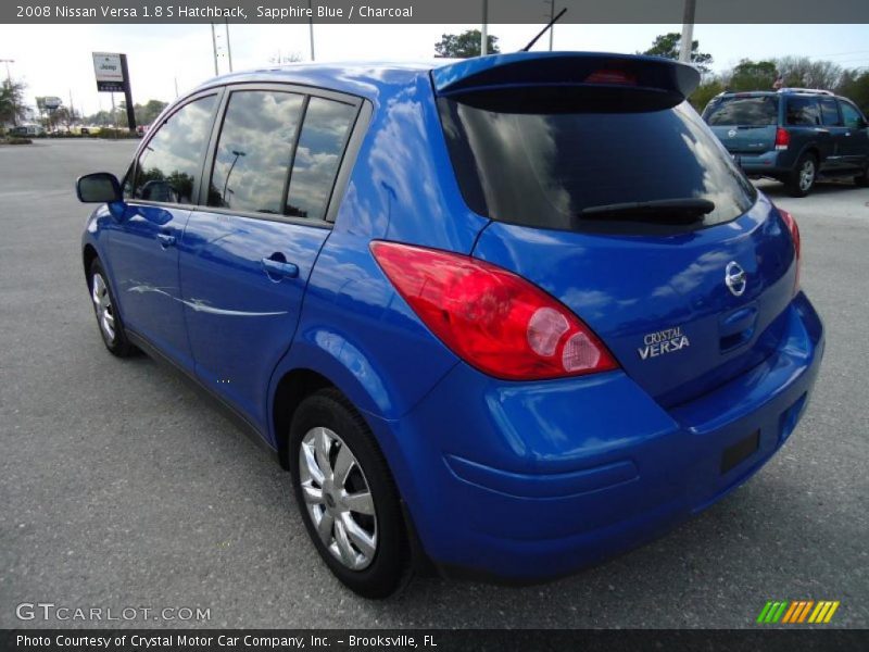 Sapphire Blue / Charcoal 2008 Nissan Versa 1.8 S Hatchback