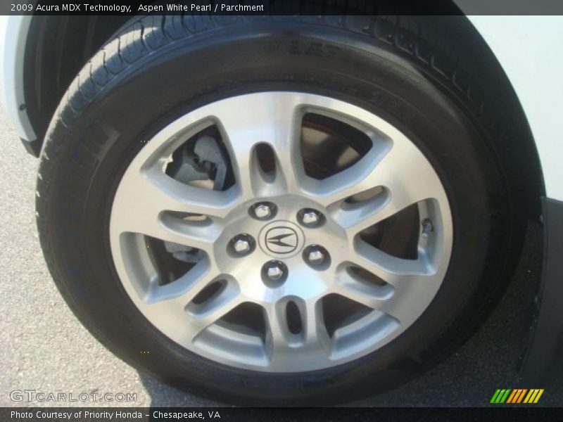 Aspen White Pearl / Parchment 2009 Acura MDX Technology