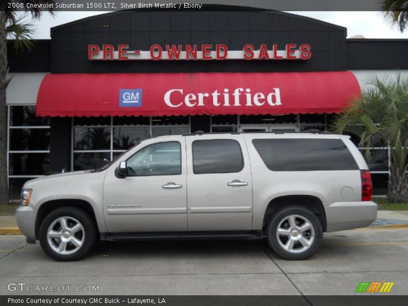 Silver Birch Metallic / Ebony 2008 Chevrolet Suburban 1500 LTZ