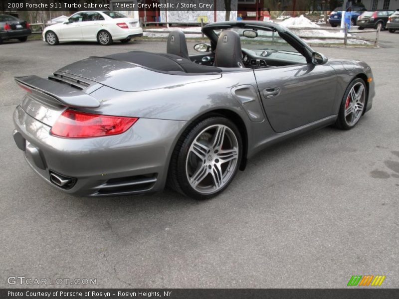 Meteor Grey Metallic / Stone Grey 2008 Porsche 911 Turbo Cabriolet