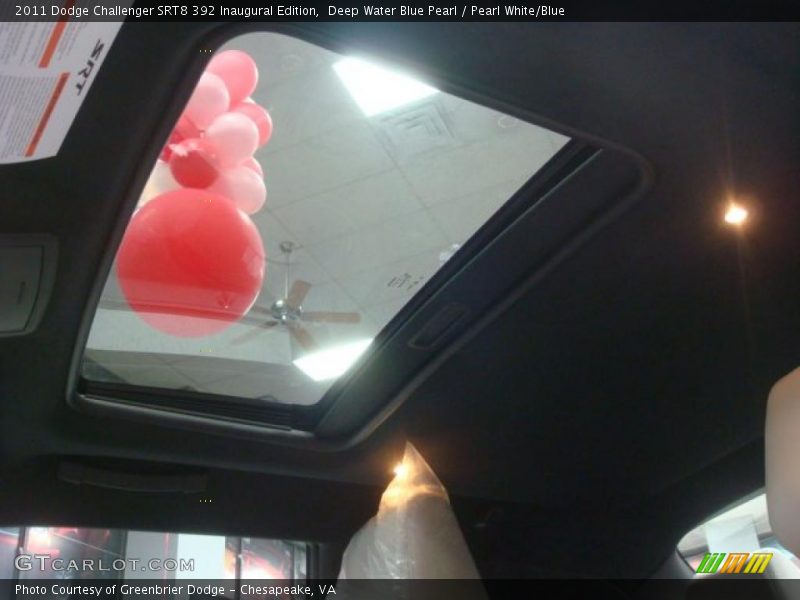 Sunroof of 2011 Challenger SRT8 392 Inaugural Edition