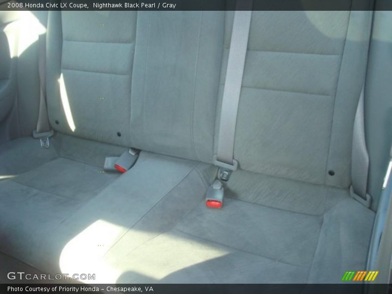 Nighthawk Black Pearl / Gray 2008 Honda Civic LX Coupe